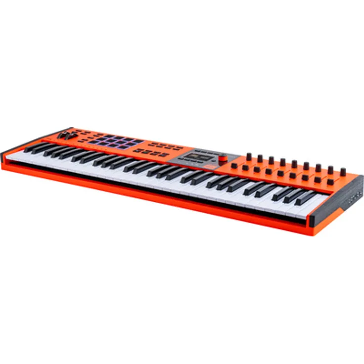 Arturia KeyLab 61 mk3 Ultra, USB Midi-Keyboard mit 61 anschlagdynamischen Tasten, 12 Performance-Pads und 9 Fadern, orange
