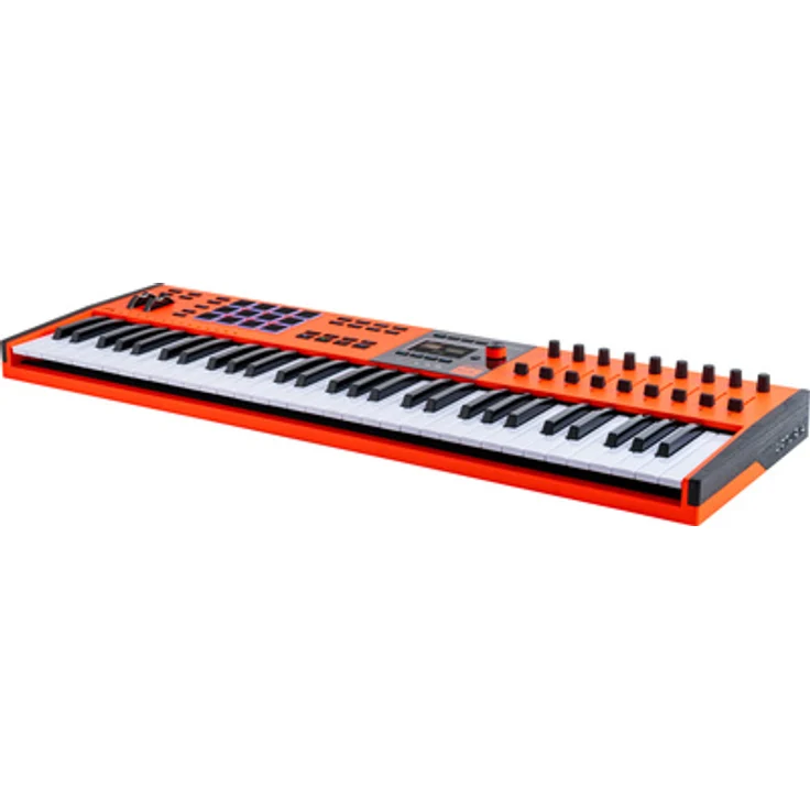 Arturia KeyLab 61 mk3 Ultra, USB Midi-Keyboard mit 61 anschlagdynamischen Tasten, 12 Performance-Pads und 9 Fadern, orange