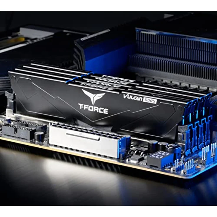 TEAMGROUP T-Force FLBD532G6000HC30DC01 Vulcan DDR5 32GB (2x16GB) 6000MHz (PC5-48000) CL30 Intel XMP 3.0 & AMD Expo kompatibles Desktop-Speichermodul Ram Schwarz – Bild 2
