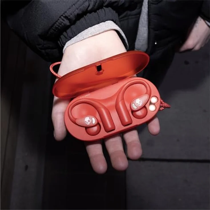 Skullcandy PUSH 540 Open-Ear Kopfhörer, IP44 schweiß-, staub- und wasserresistent, bis zu 42 Stunden Akkulaufzeit, Farbe: Rot – Bild 10