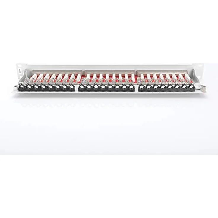 DIGITUS LSA Patch-Panel Cat-6A - 24 Ports - 1 HE - Geschirmt - Klasse EA - Staubschutz-Klappe - Schwarz RAL 9005 – Bild 4