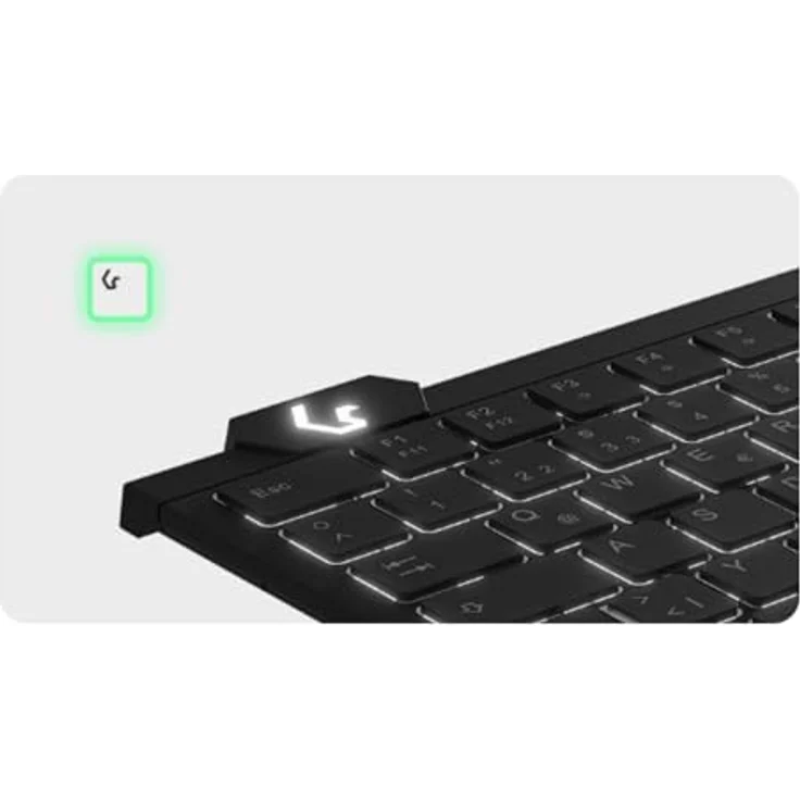 Keysonic KSK-5210ELU (DE) Mini-Tastatur - USB - Membran Key Switch - QWERTZ - LED - Schwarz – Bild 5