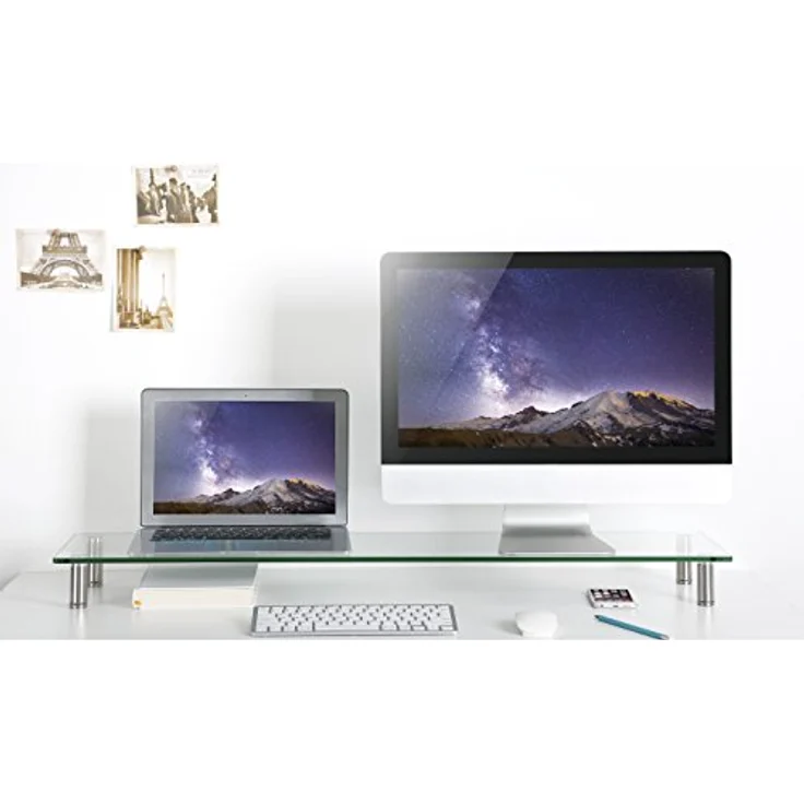 LogiLink TV- Monitorerhöhung aus Glas (Dicke: 8mm), max. Belastung 20kg, höhenverstellbar, Länge = 1m – Bild 5
