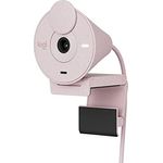 Logitech Brio 300 Full HD-Webcam mit Sichtschutz, Mikrofon mit Rauschunterdrückung, USB-C, Zertifiziert für Zoom, Microsoft Teams, Google Meet, Streaming, Automatische Lichtkorrektur - Rosa