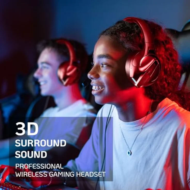 LogiLink BT0070 - BT 6.0 Gaming-Headset, 3,5 mm AUX, verstellbares Kopfband, 50 Stunden Akkulaufzeit, Geräuschisolierendes Mikrofon, Schwarz – Bild 3