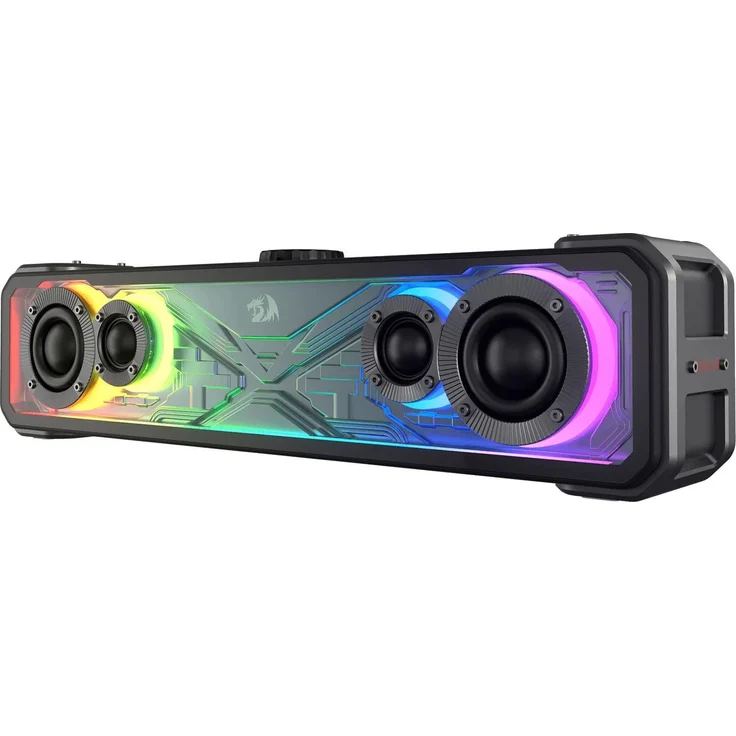 Redragon GS817 SURGE, PC Lautsprecher mit 30-Watt Stereo Sound, Bluetooth und RGB-Beleuchtung, Schwarz