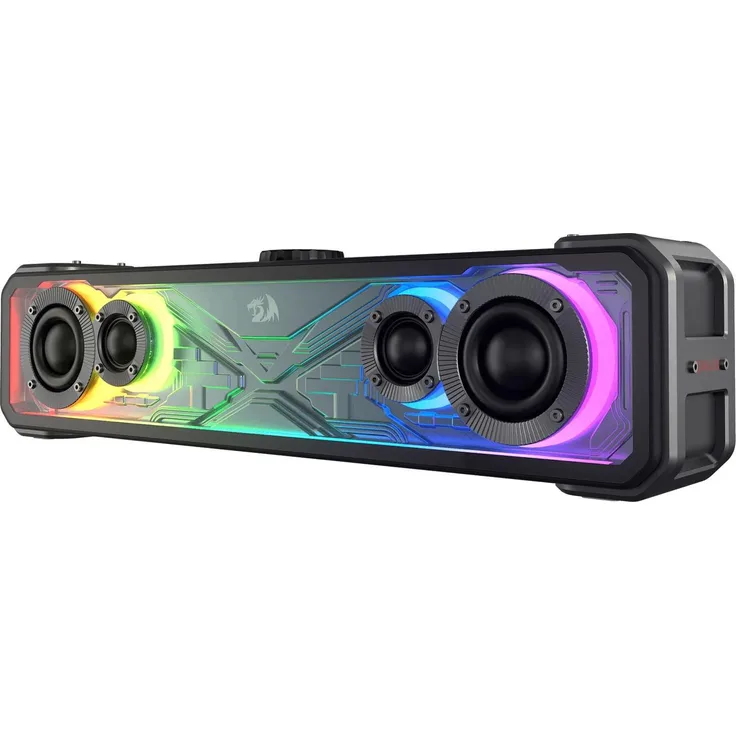 Redragon GS817 SURGE, PC Lautsprecher mit 30-Watt Stereo Sound, Bluetooth und RGB-Beleuchtung, Schwarz