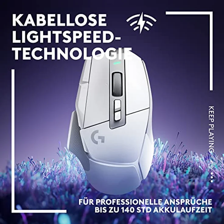 Logitech G502 X LIGHTSPEED Kabellose Gaming-Maus - Optische Maus mit optisch-mechanischen LIGHTFORCE Hybridschaltern, HERO 25K Gaming-Sensor, Kompatibel mit PC - macOS/Windows - Weiß – Bild 3