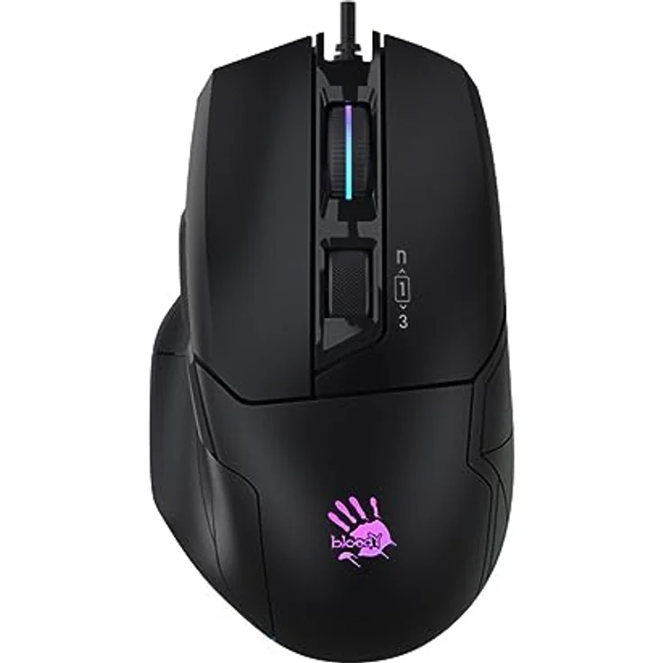 Bloody W70 Max 10000 CPI 8 Tasten Optische RGB-UC3&4 Active Wired Black Gaming Mouse – Bild 1