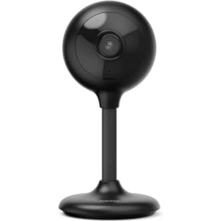 Hama Überwachungskamera innen WLAN 1080p schwarz, mit App, Nachtsicht, Bewegungsmelder, Gegensprechanlage und Tonerkennung – Bild 1