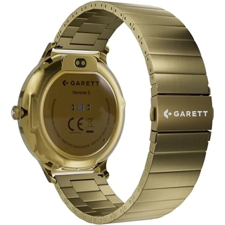 garett Smartwatch Damen Damenuhr - 1,43″ AMOLED - 7 Tage Akku - 100 Sportmodi - Gold Stahl – Bild 5