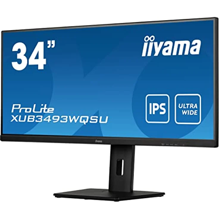 iiyama ProLite XUB3493WQSU-B5 86,7cm 34 Zoll ADS-IPS LED-Monitor UWQHD HDMI DP USB3.0 FreeSync PIP Ultra-Slim-Line Höhenverstellung schwarz – Bild 4