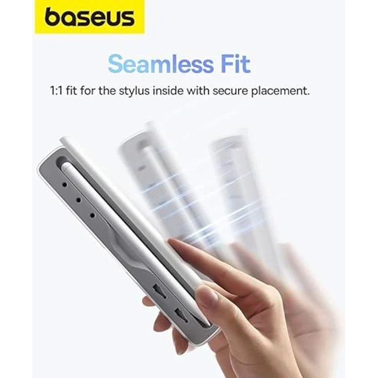 Baseus Smooth Writing 2, Stylus-Hülle für Tablet in Weiß, mit magnetischem Design und Platz für Zubehör – Bild 7