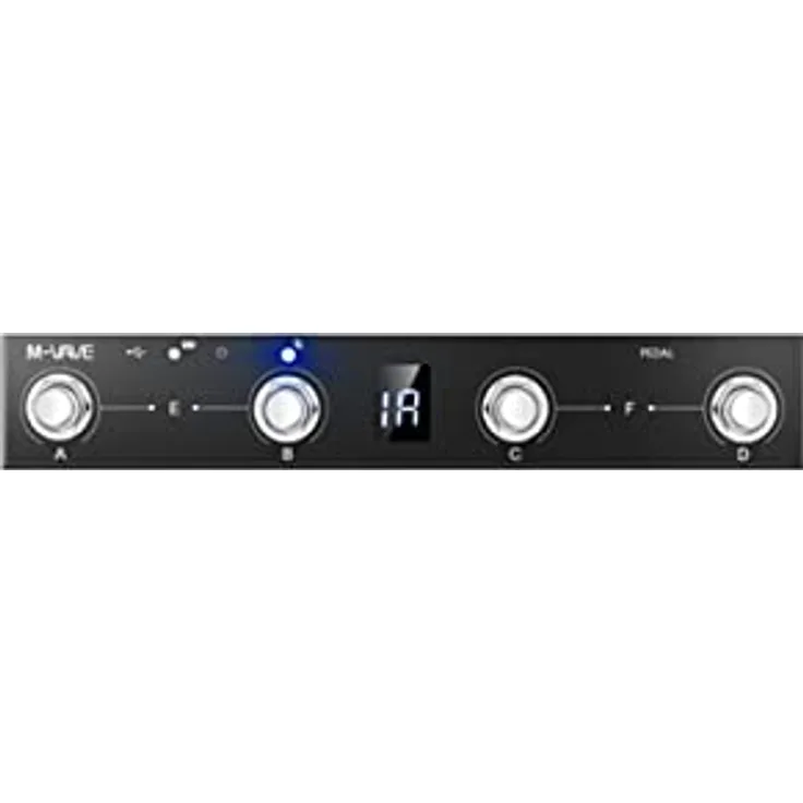 M-Vave MVA-MCP, Drahtloses MIDI Controller Pedal mit Bluetooth und APP-Steuerung, Schwarz