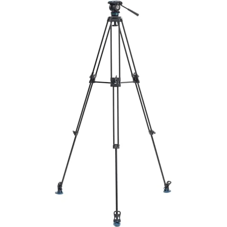 Benro KH26PC Videostativkit, Aluminium-Stativ mit Kopf, 87,5-184,5 cm höhenverstellbar, 6,8 kg Traglast, kontinuierlicher Schwenkwiderstand, Anti-Rotations-Kameraplatte – Bild 4
