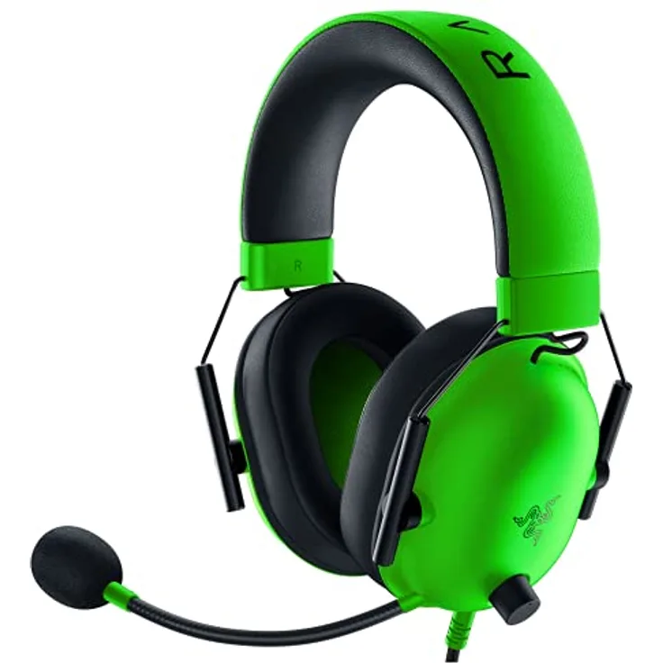 Razer BlackShark V2 X Gaming-Headset: 7.1 Surround Sound – 50 mm Treiber – Memory Foam Ohrpolster – für PC, PS5, PS4, Switch, Xbox One, Xbox Series X|S, Mobile – 3,5 mm Klinkenstecker – Grün
