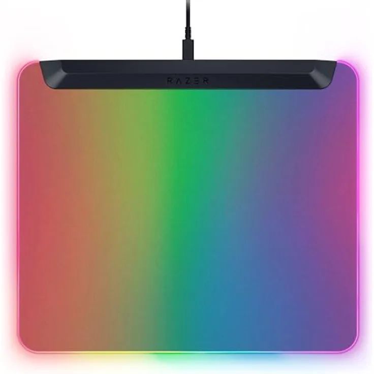 Razer Firefly V2 Pro - RGB-hintergrundbeleuchtete Gaming-Mausmatte - integrierter USB-Anschluss (15-Zonen-LED-Beleuchtung, mikrogeätzte Oberfläche für optimales Tracking, USB-C Kabel) Schwarz