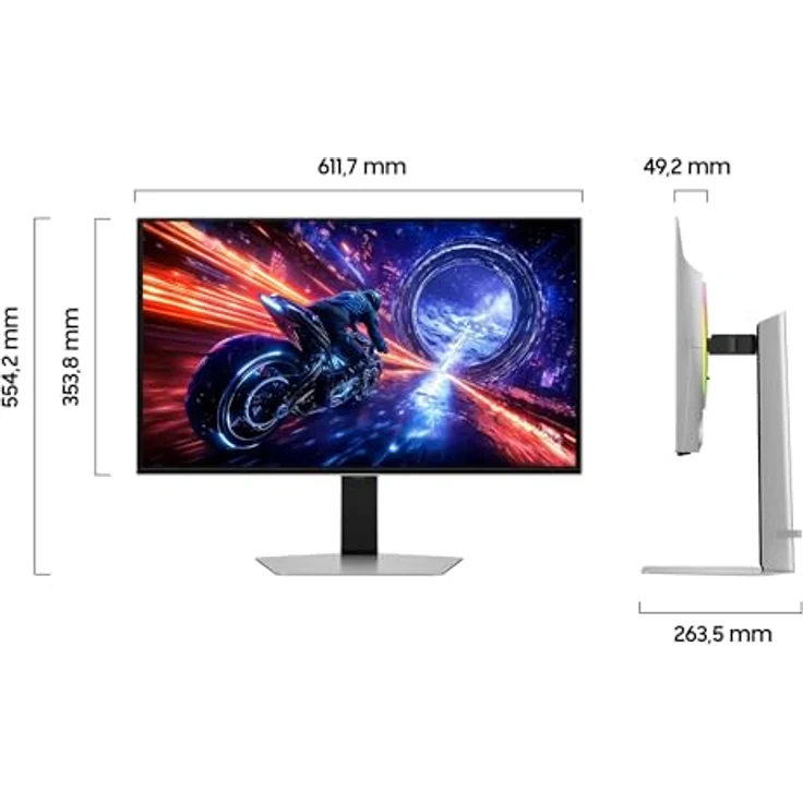 Samsung Odyssey G60SF, 27 Zoll OLED Gaming Monitor mit 2.560 x 1.440 Pixeln, 500 Hz, 0,03 ms Reaktionszeit, NVIDIA G-Sync, AMD FreeSync Premium Pro, Glare Free – Bild 5