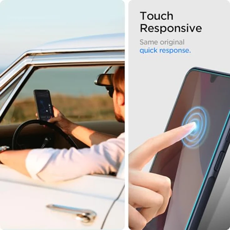 Spigen Glas.tR Slim Schutzfolie kompatibel mit Samsung Galaxy A16, Galaxy A16 5G, 2 Stück, Kratzfest, 9H Härte Folie – Bild 3