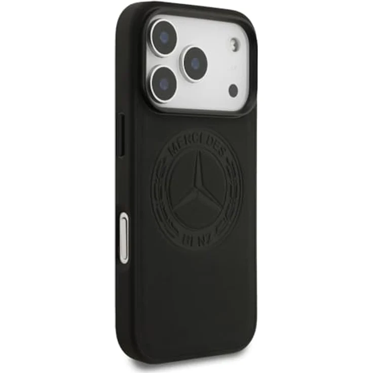 CG MOBILE Mercedes Leder Vintage Logo Schutzhülle kompatibel mit MagSafe für iPhone 17 Pro, Echtleder, Schwarz – Bild 4