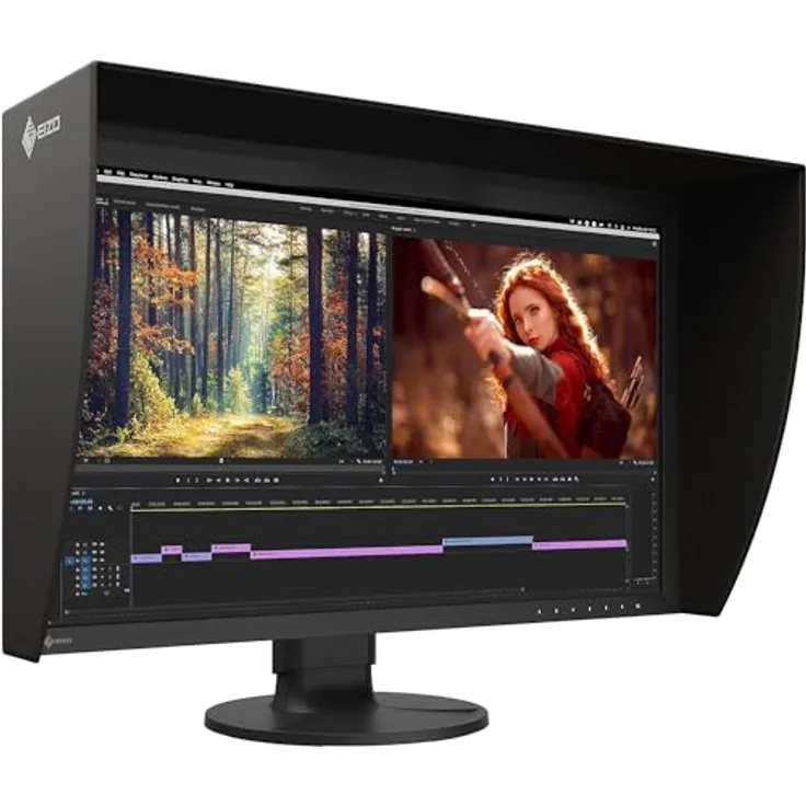 EIZO ColorEdge CG2700X 68,4 cm (27 Zoll) Grafik Monitor (HDMI, USB Hub, USB-C, RJ-45 LAN, KVM Switch, DisplayPort, 3840 x 2160 (4K UHD), 99% AdobeRGB, 98% DCI-P3) schwarz