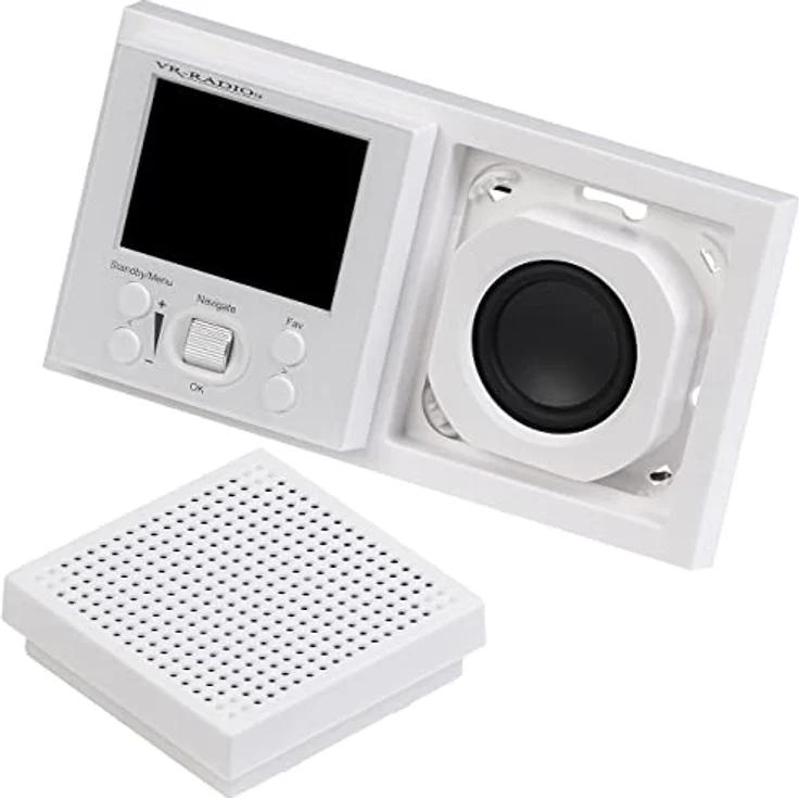 VR-Radio Unterputzradio: Unterputz-WLAN-Internetradio mit Bluetooth & Farbdisplay, DSP, App, 8W (Unterputz Radio WLAN und Bluetooth, Unterputzradio WLAN, Steckdose Schalter) – Bild 4