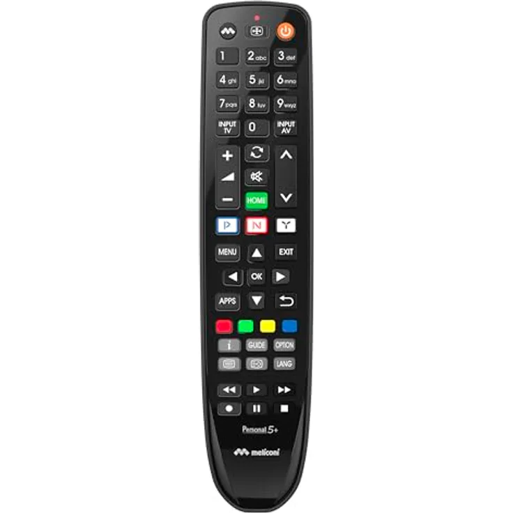 Meliconi Gumbody Personal 5+ TV-Fernbedienung PANASONIC, bereits vorprogrammiert, Antishock-Gummi-Körper, Web-Support