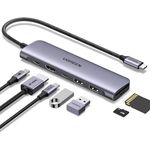 UGREEN USB-C Hub 7-in-1 mit 4K HDMI, 5 Gbit/s, 2x USB-A 3.0, 1x USB-C 3.0, MicroSD und SD Slots, Power Delivery 100W