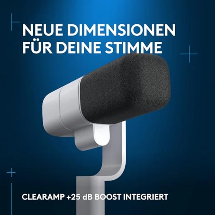 Logitech G Yeti Studio aktives dynamisches XLR-Studiomikrofon für Gaming, ClearAmp aktive Vorverstärkung, Doppelmembrankapsel, interne Stoßdämpfung - Weiß – Bild 3