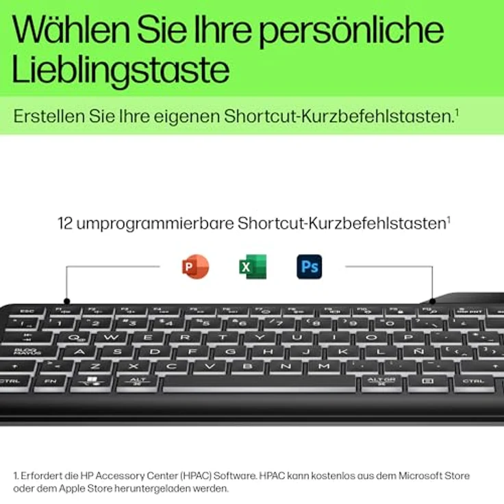 HP 400 | Kabelgebundene Tastatur mit Hintergrundbeleuchtung | (7N7C0AA) – Bild 2