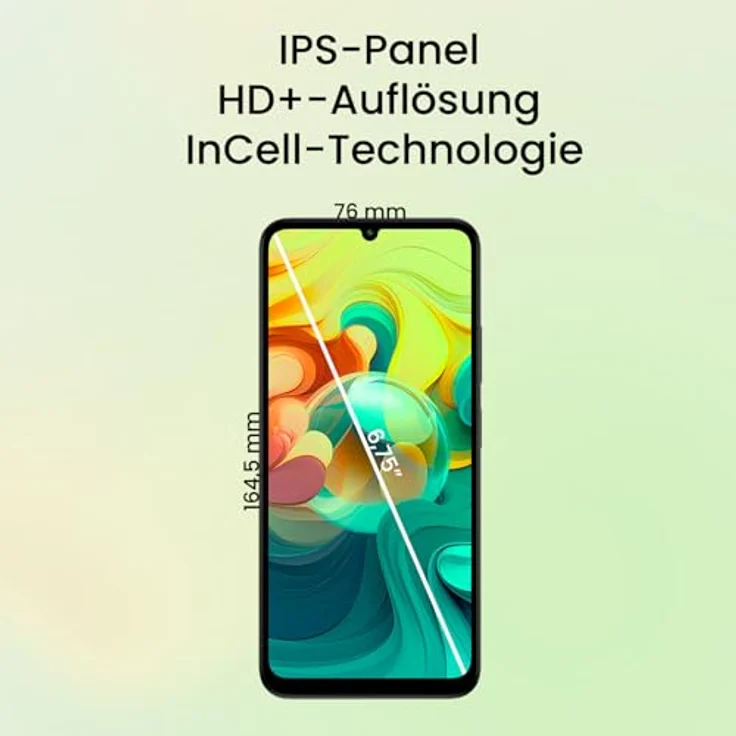 SPC Discovery 2 ME – Smartphone 6,75" HD+, 6GB RAM, 256GB interner Speicher, Triple AI Kamera, NFC, 5000 mAh Schnellladung 18W, Mobiltelefon Android 14, biometrische Entsperrung – Deep Sky – Bild 2