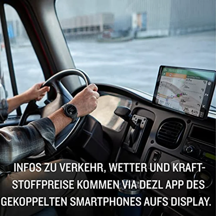 Garmin dēzl LGV 1010 EU, LKW-Navigationsgerät mit 8“ Farbdisplay, vorinstallierten Karten für 46 Länder, fahrzeugspezifischem Routing und Echtzeitdiensten – Bild 4