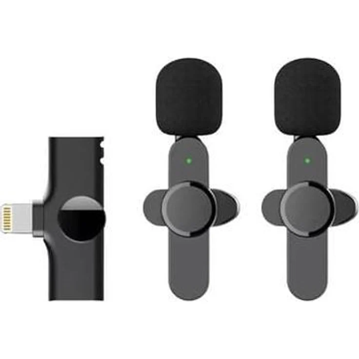 Lippa Dual Wireless Lavalier Microphone, Mikrofon mit Lightning Connector und kabelloser Funktion
