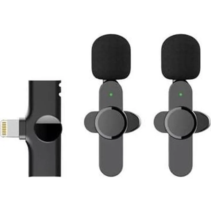 Lippa Dual Wireless Lavalier Microphone, Mikrofon mit Lightning Connector und kabelloser Funktion