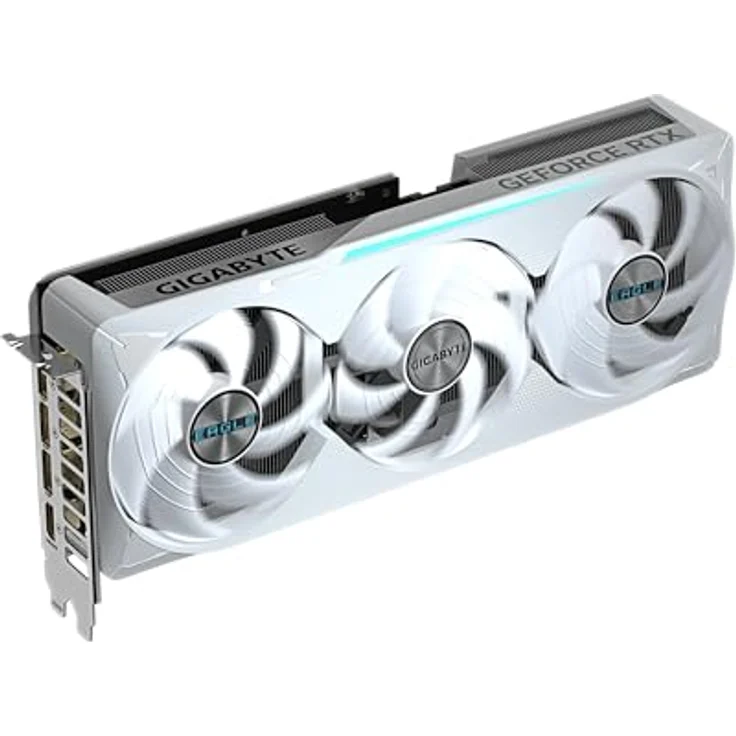 Gigabyte GeForce RTX 5070 Ti Eagle OC Ice SFF 16G Grafikkarte - 16GB GDDR7, 256 Bit, PCI-E 5.0, 2542 MHz Core Clock, 3 x DP 2.1a, 1 x HDMI 2.1b, NVIDIA DLSS 4, RGB-Beleuchtung, GV-N507TEAGLEOC ICE-16GD, blau – Bild 5