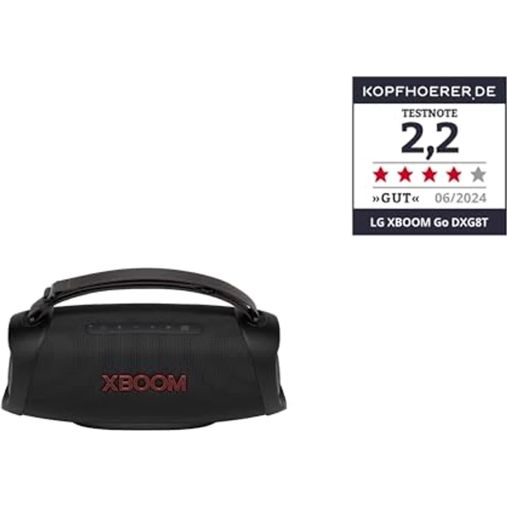 LG XBOOM Go DXG8T, tragbarer Bluetooth-Lautsprecher (120W, Google Assistant, Siri, Beleuchtung), Schwarz – Bild 2