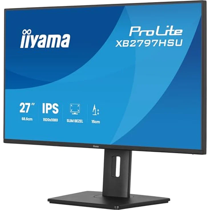 iiyama Prolite XB2797HSU-B1 27" IPS LED-Monitor, Full-HD 120Hz, HDMI, DP, USB-C, Höhenverstellung, schwarz – Bild 2