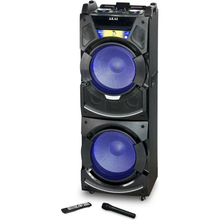 Akai Professional DJ-S5H, Bluetooth Lautsprecher mit 400 Watt RMS-Leistung, Frequenzbereich 20-20.000 Hz, Schwarz
