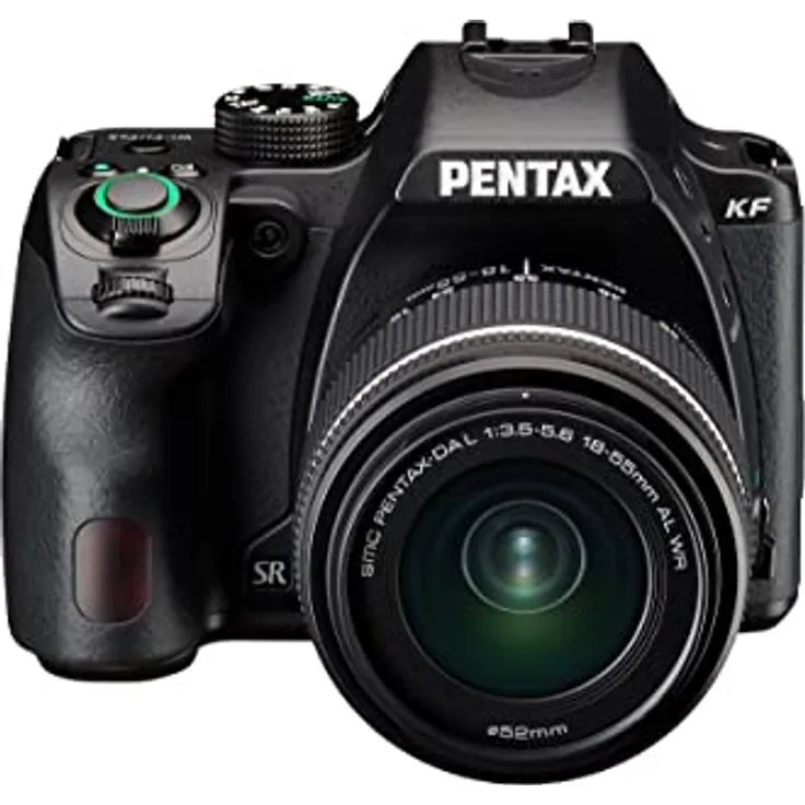 Pentax KF APS-C digitales SLR-Kamerakit mit 18-55 mm WR Zoomobjektiv, staubdicht, wetterfest, Vario-LCD-Display, schwarz