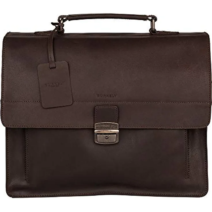 Burkely Vintage Scott Aktentasche, 38 cm, 100% Leder, braun