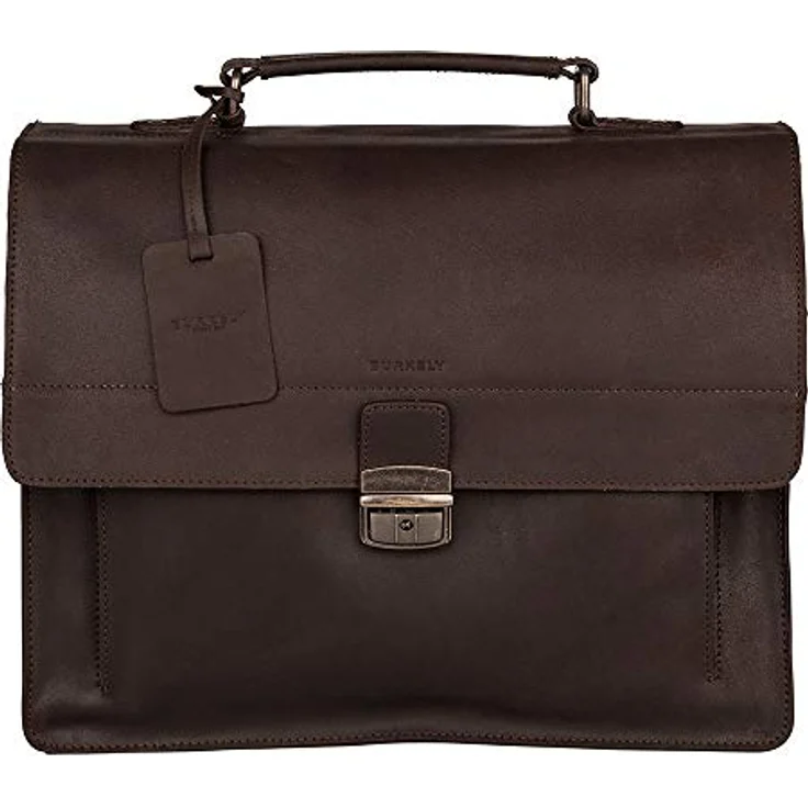 Burkely Vintage Scott Aktentasche, 38 cm, 100% Leder, braun – Bild 1