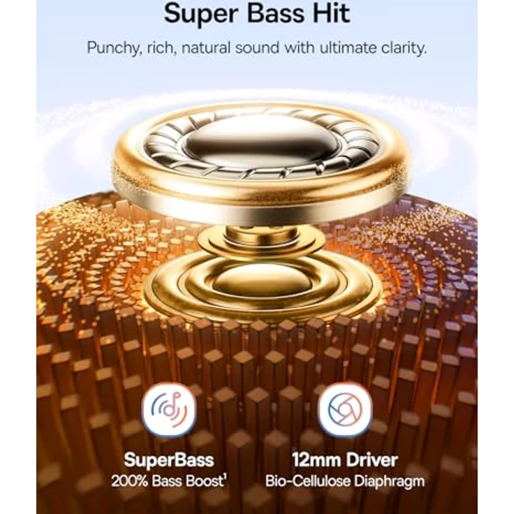 Baseus Bass BC1, Open-Ear TWS Kopfhörer mit Clip-On, leichter Tragekomfort, kraftvoller Bass, schwarz – Bild 2