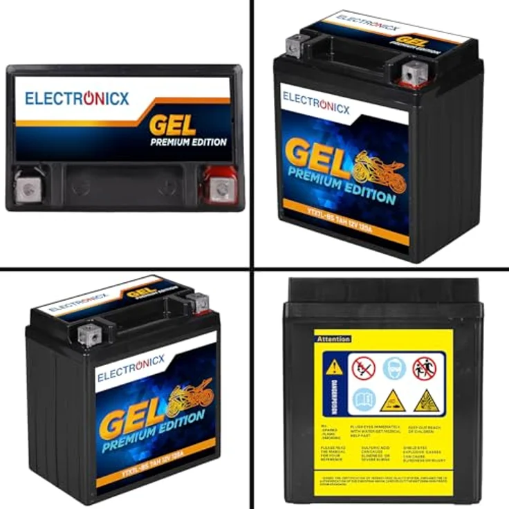 Electronicx Extreme Edition GEL Motorradbatterie 7Ah 12V, wartungsfrei, rüttelfest, auslaufsicher für Motorrad, Roller und Quad – Bild 9