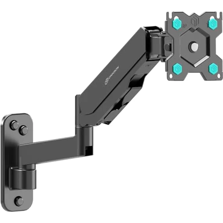 ONKRON Monitor Halterung, Wandhalterung drehbar, schwenkbar, neigbar für 13-34 Zoll Bildschirme, VESA 75x75/100x100, Einarm, Schwarz G150