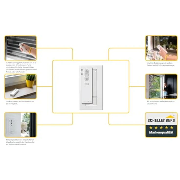 Smart Home Funk-Handsender 5 Kanal weiß – Bild 3