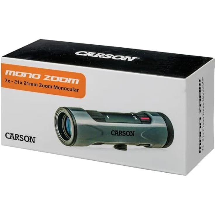 Carson ZM-721 MonoZoom, handliches Fernglas (21x Vergrößerung, 21 mm, gummierte Oberfläche, wetterfest, inklusive Tasche und Trageriemen) – Bild 8