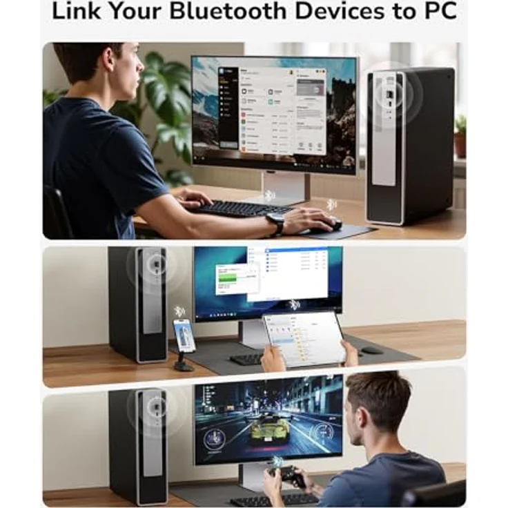 Cudy USB Bluetooth Adapter BU530, Bluetooth 5.3 Dongle Empfänger, Plug and Play, Nano-Größe, unterstützt Windows 11/10/8.1/7 für Desktop und Laptop, 2 Jahre Garantie – Bild 2