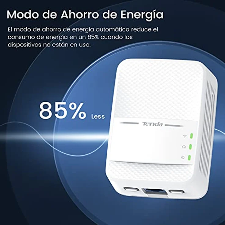 Tenda PH10 - AV1000 AC750 WLAN Gigabit Powerline Adapter (1000 Mbit-s, Gigabit Ports, Ideal für 4k-Videostreaming, Energiesparend, Plug & Play, Homeplug AV, 2er-Set) – Bild 4