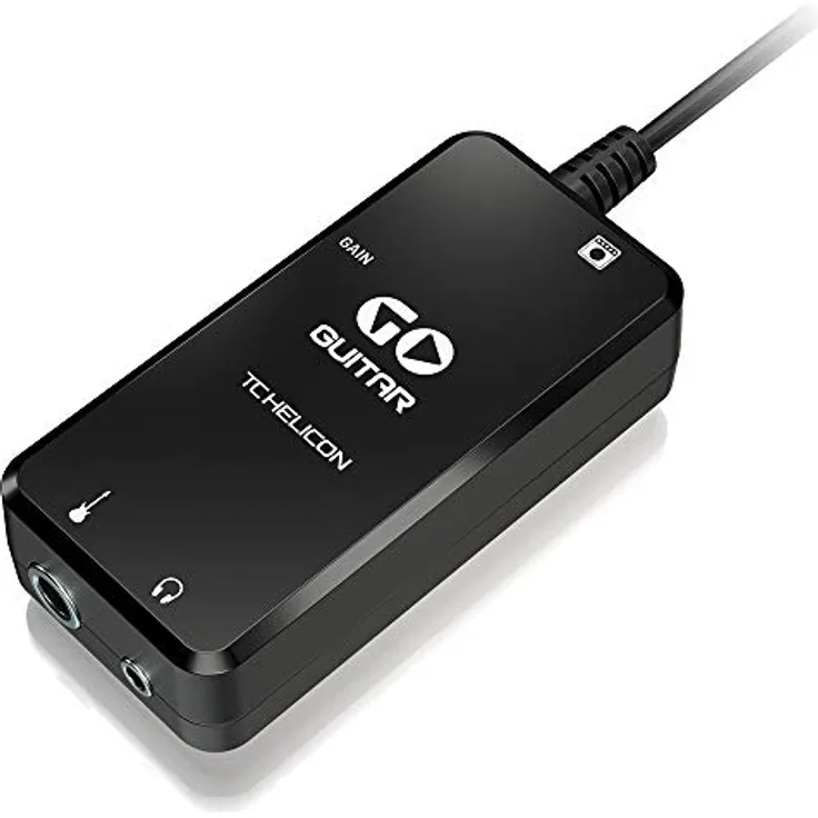 TC Helicon GO GUITAR, Tragbares Gitarren-Interface für Mobilgeräte, kompatibel mit iOS und Android, ideal für Recording und Kreativität
