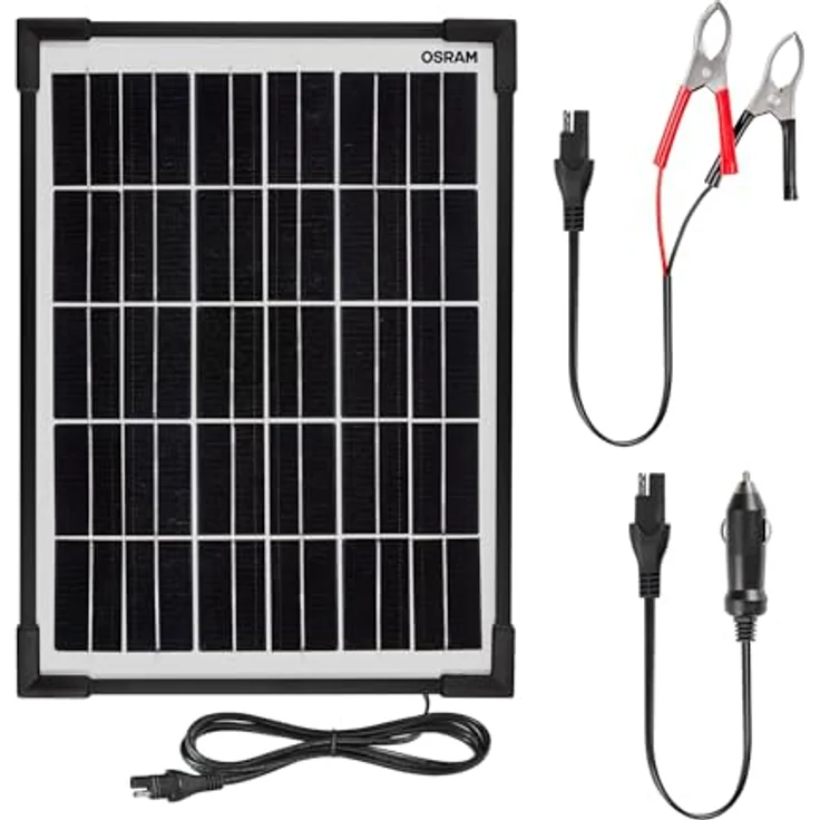 Osram Automotive OSP1000 Kfz-Ladegerät, solarbetrieben für 12V Fahrzeuge, IP 65 wasserfest, mit Verpolungsschutz – Bild 5